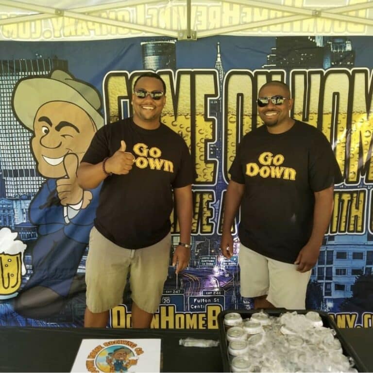 Down Home Brewing Owners Chris Reeves and William Allen Moore at a Beer Fest