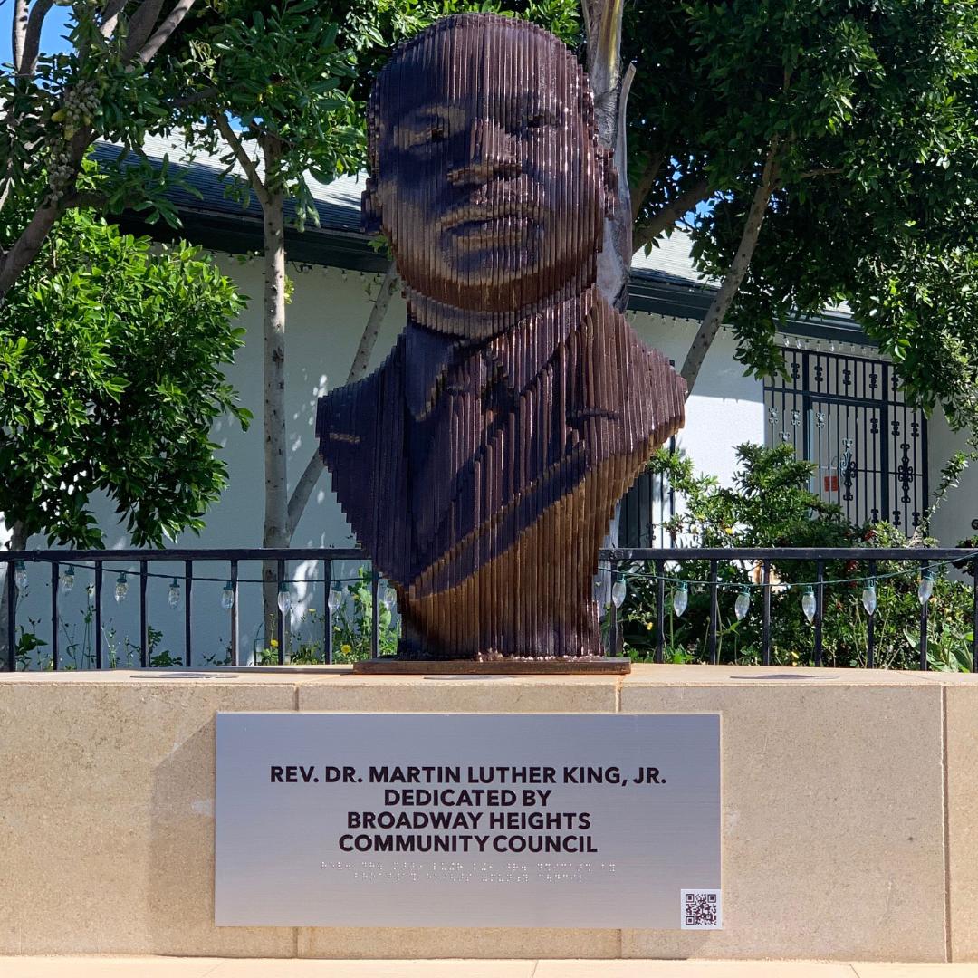 Martin Luther King Jr. Bust at in the Broadway Heights Neighborhood in San Diego