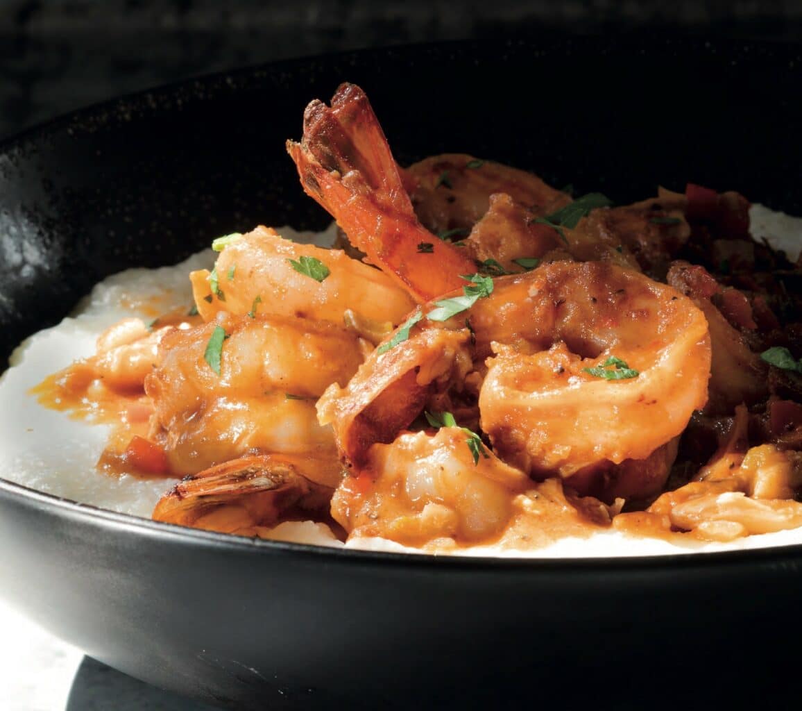 Smothered Shrimp and Crabmeat Pan Gravy - Cuisine Noir Magazine