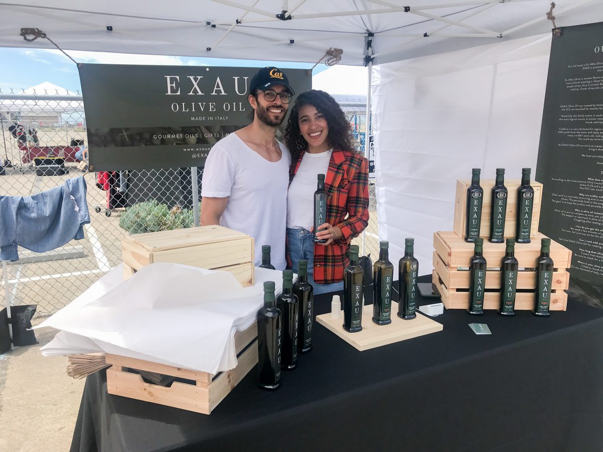 Skyler Mapes and Guiseppe Morisani, owners of EXAU olive oil