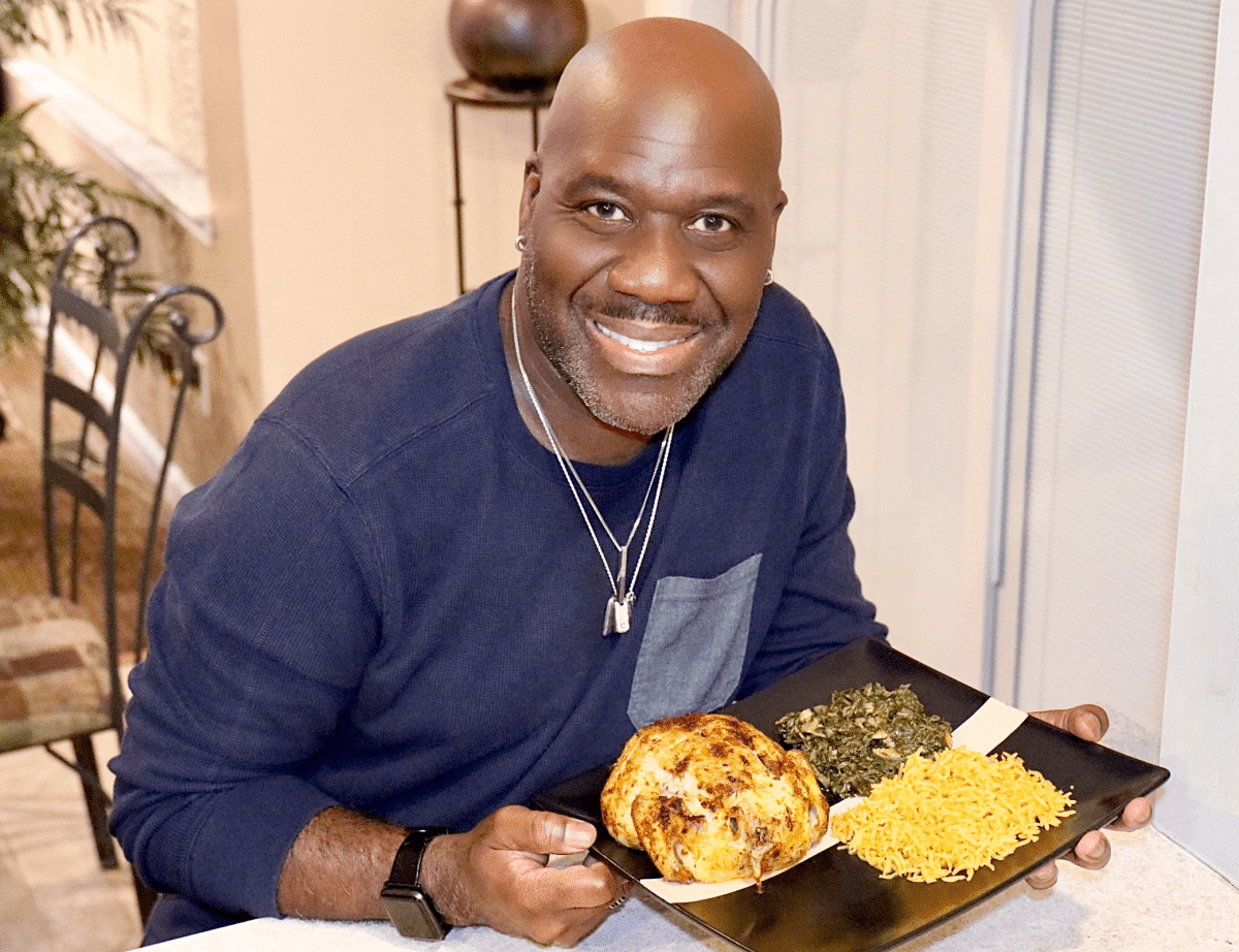 Will Downing with a cooked meal