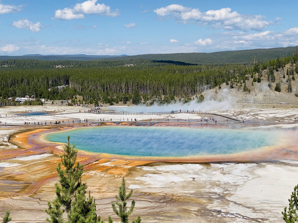 Grand Prismatic Spring at Yellowstone, Wyoming National Park