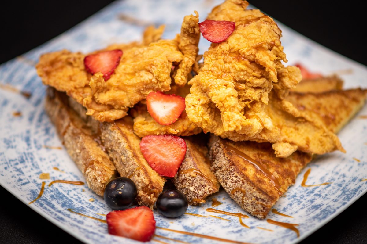 Fried chicken and French toast