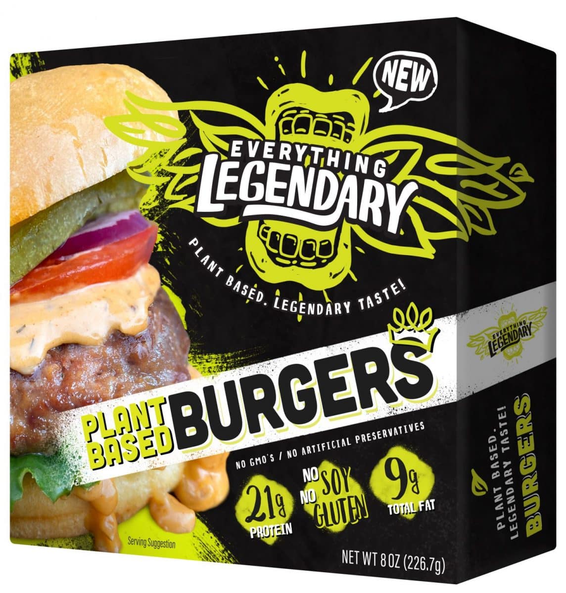 Legendary Burger packaging, 2pk