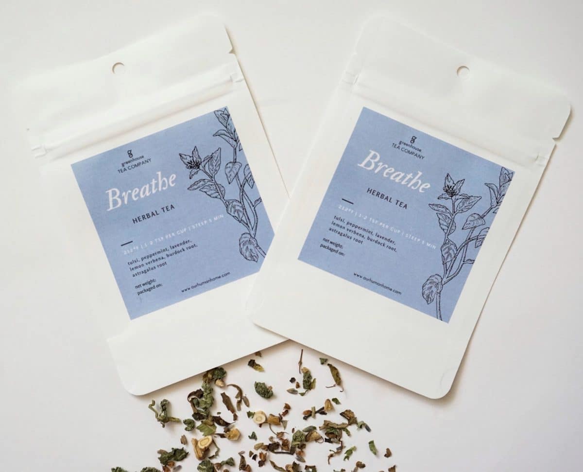 Breathe herbal tea by Greenhouse Tea Company