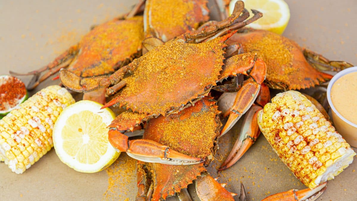 Steamed crabs from Middleton Twins of R&L Crab Co.