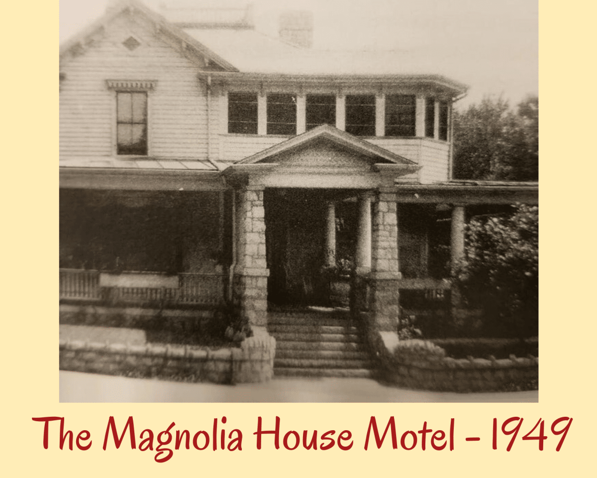 Vintage picture of The Magnolia House Motel in 1949