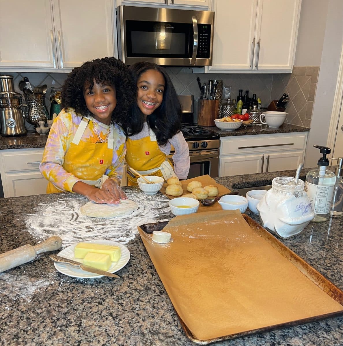 Chef Razia Sabour's daughters Caden Rae and Layla 