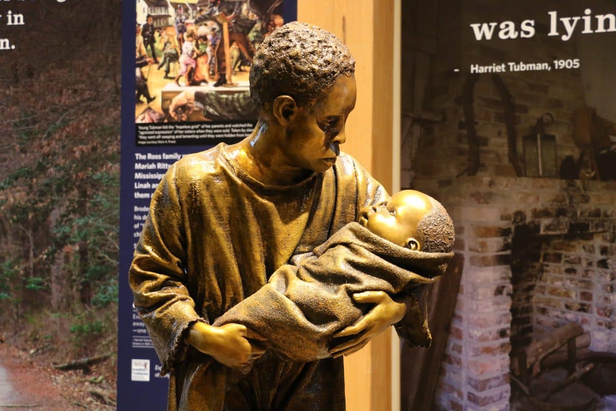Harriet Tubman is born, display at Visitors Center in Maryland