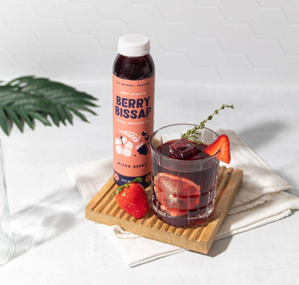 Berry Bissap spiced hibiscus drink