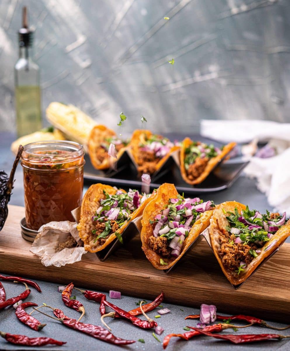 Birria Tacos with Consommé