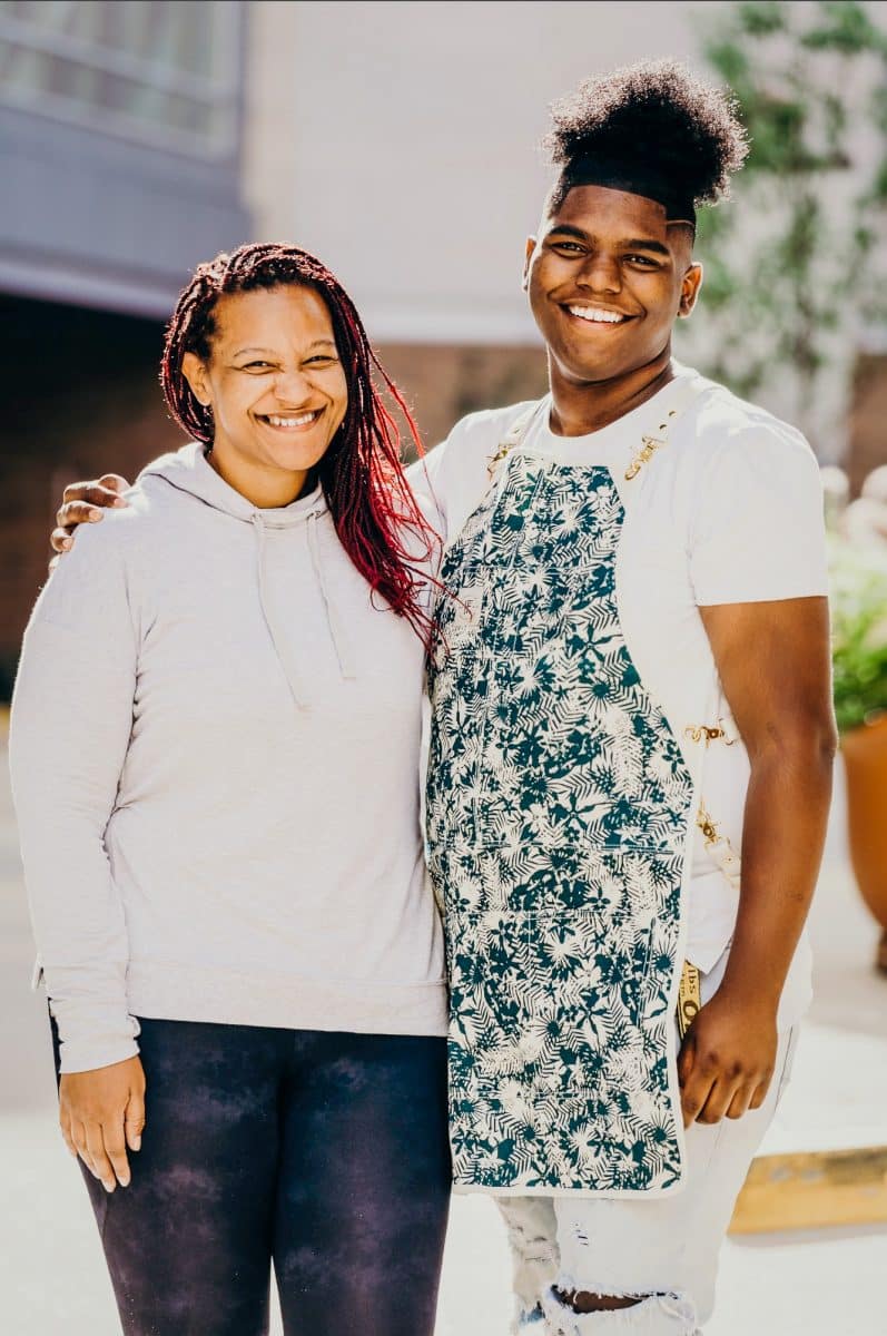 Chef Juwan Rice and his mother, Annetta Thomas