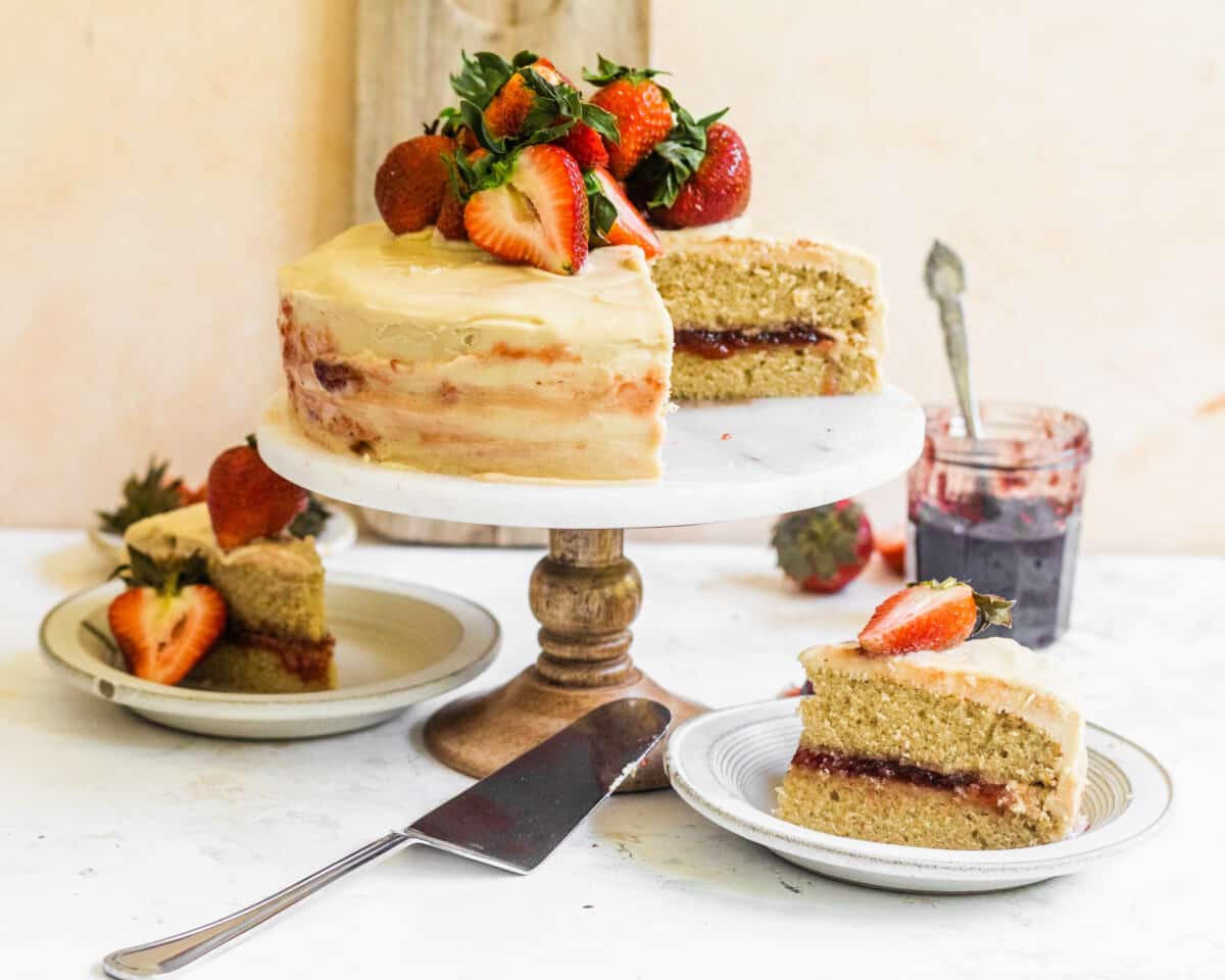 Juneteenth Recipes - Strawberry Jam Cake by Britney Breaks Bread