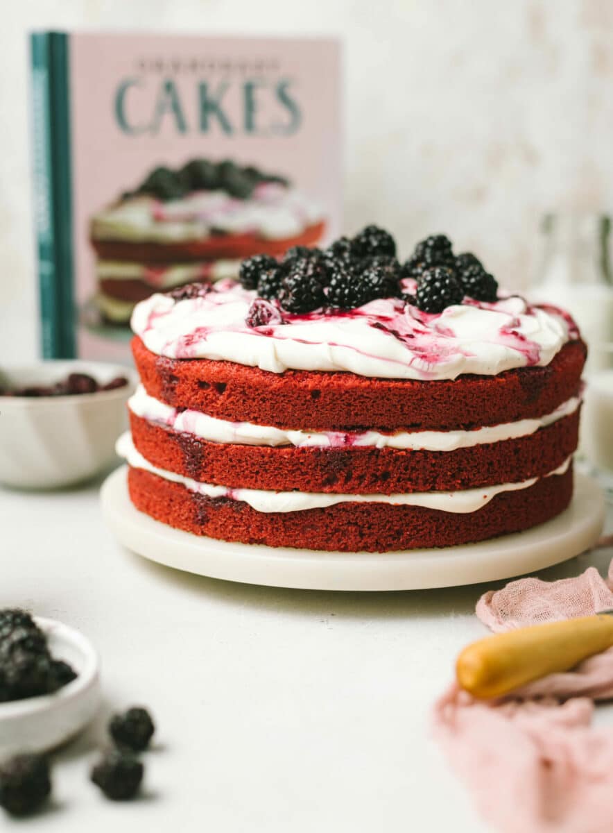 Juneteeth Recipes - Red Velvet Cake with Blackberry Frosting by 