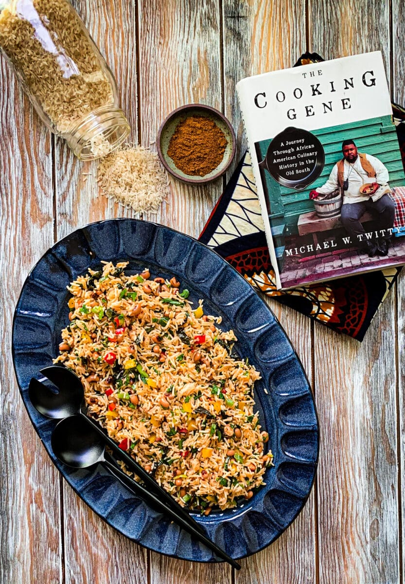 Juneteenth Recipes - African Soul Rice Salad with Crispy Collards by Savor & Sage