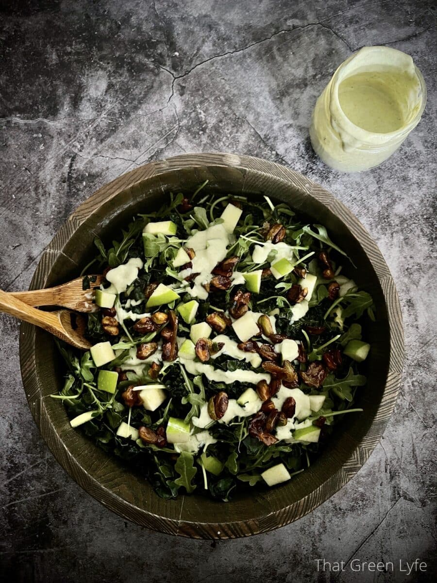 Juneteenth Recipe - All-Green Everything Salad with Creamy Sage Dressing by That Green Lyfe