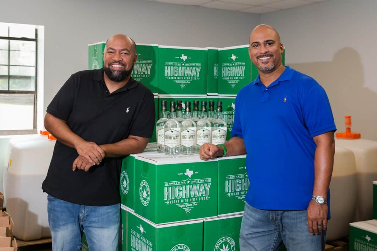 Highway Vodka founders Ben Williams and Wendell Robbins