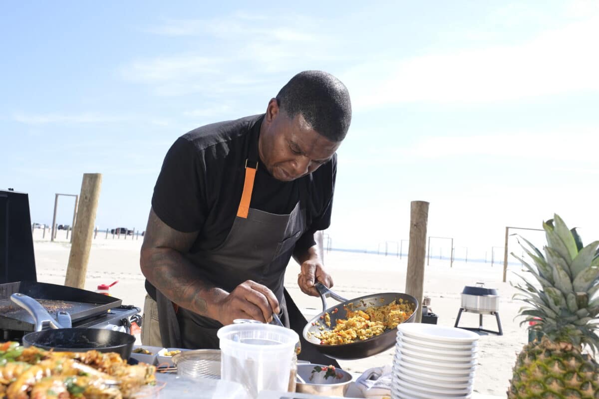 Nick Wallace competing on Top Chef Houston season 19