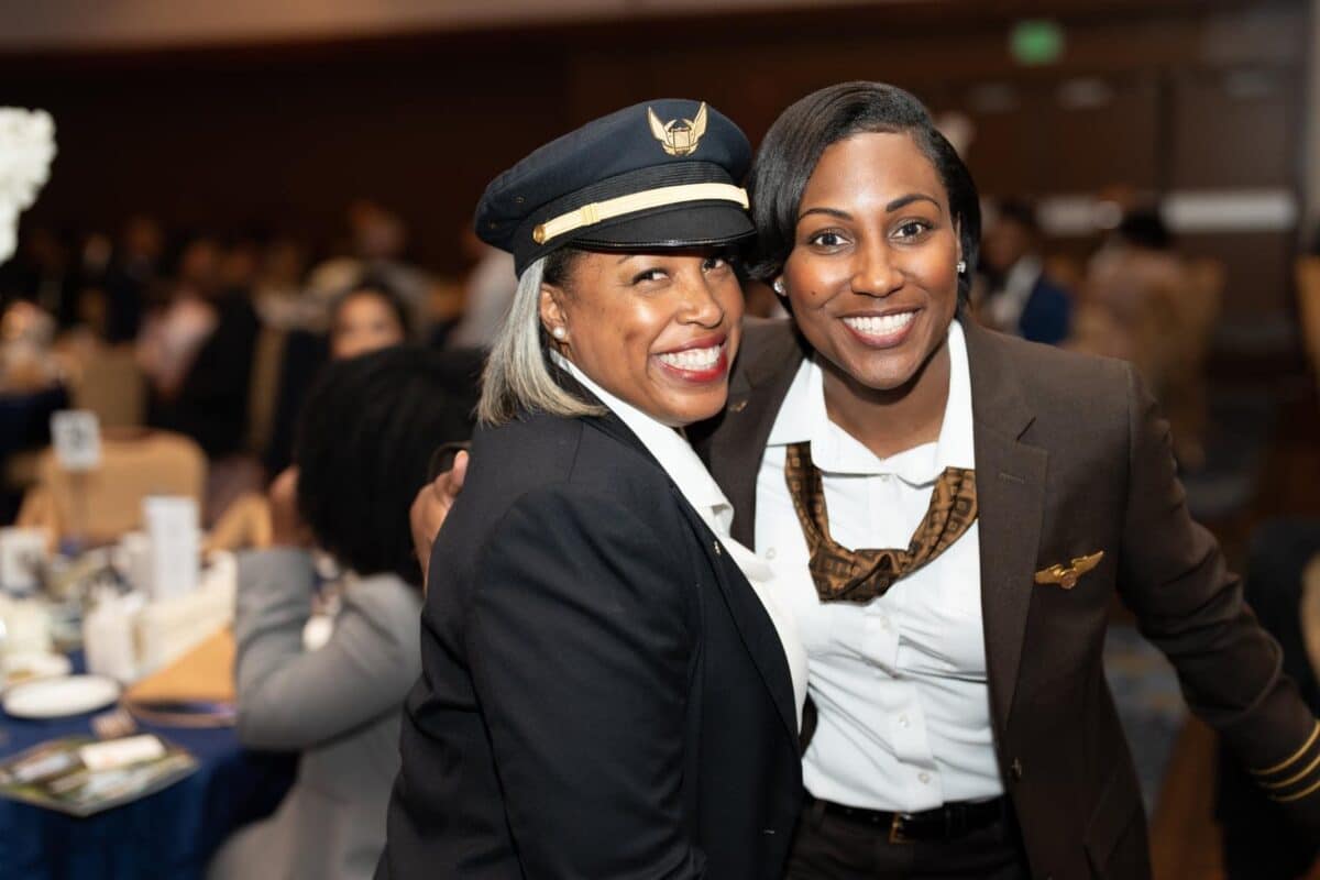 Sisters of the Skies co-founders Nia Gilliam-Wordlaw and Angel Hughes