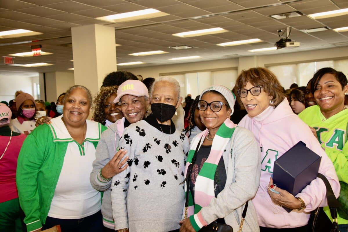 Center For Food Action - MLK Day of service chair Theodora Smiley Lacey with her fellow AKA volunteers