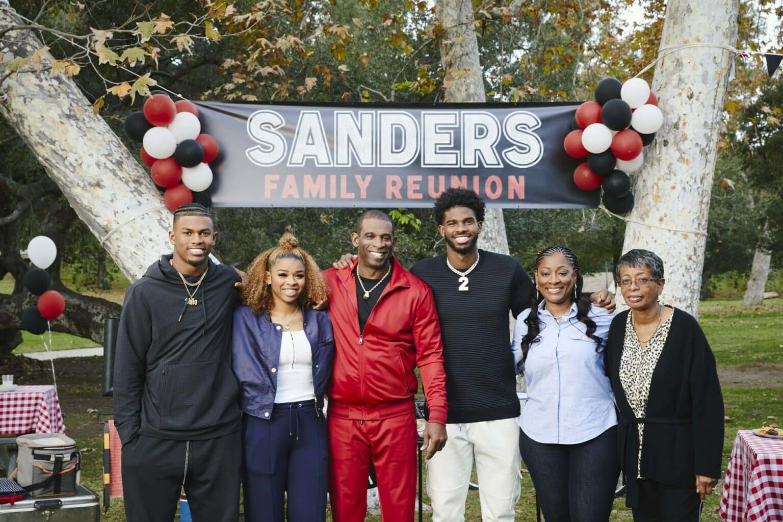 Deion Sanders and his family| Photo Credit: Nick Walker