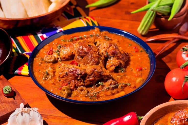 Eat the Culture Virtual Potluck - Muamba Chicken by Flights and Foods