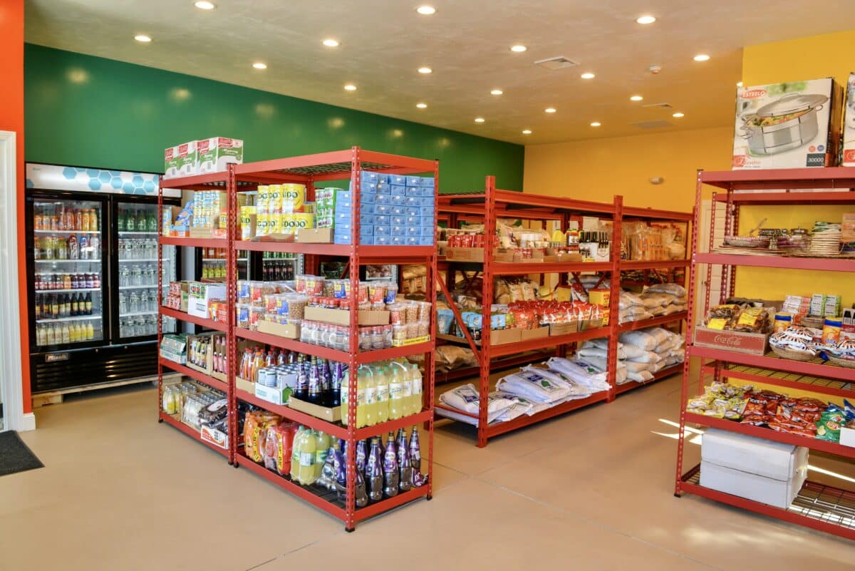 Interior of Destiny African Market and products sold