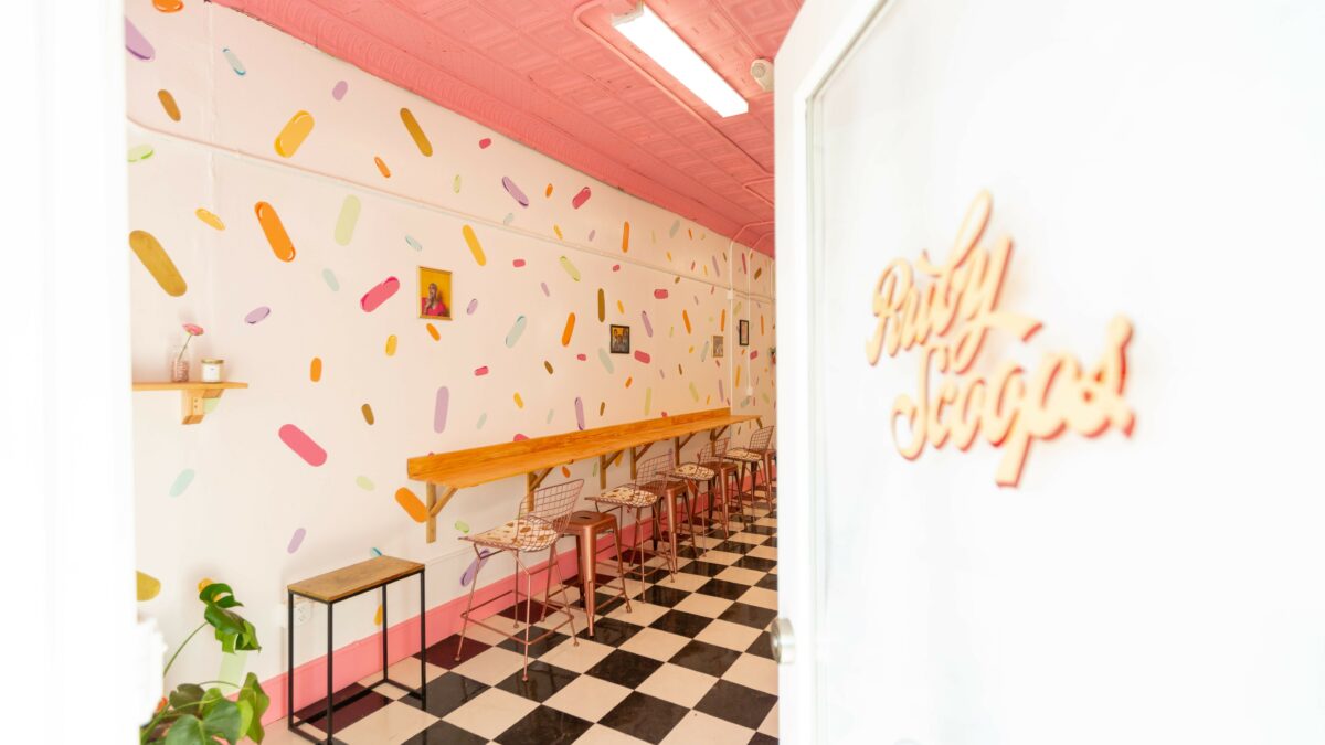 Inside of Ruby Scoop ice cream shop in Richmond, VA