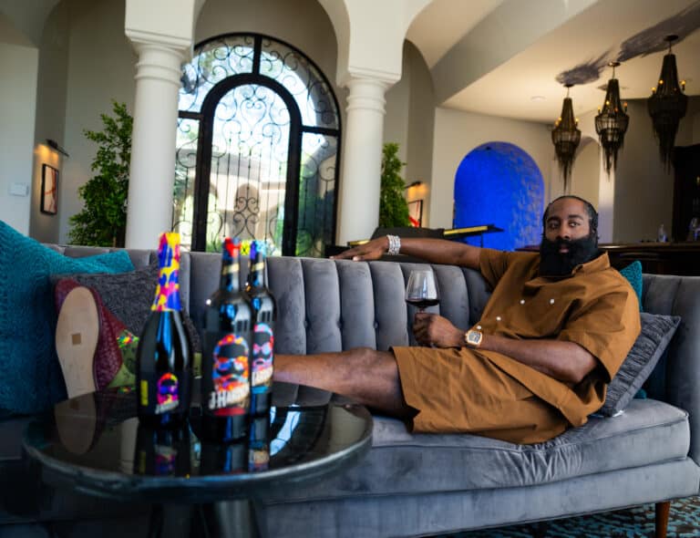 James Harden with J-Harden Wines