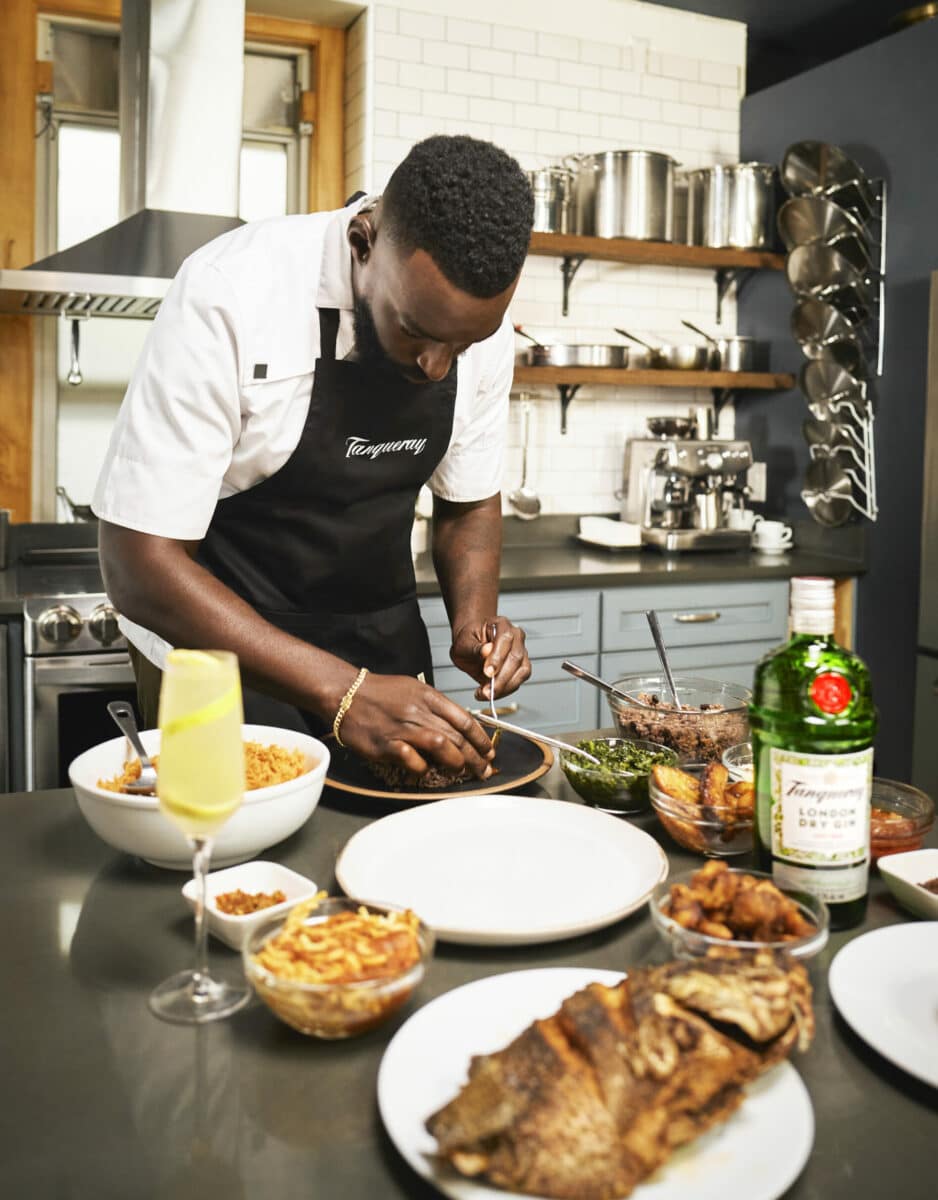 Chef Eric Adjepong partners with Tanqueray for the Damn Fancy Dinner in January 2024