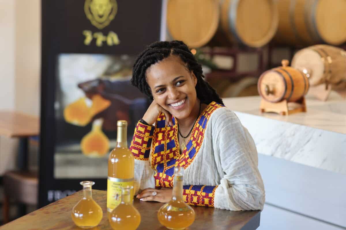 Hermela Negus, wife of Gize Negussie and tasting manager at Negus Winery