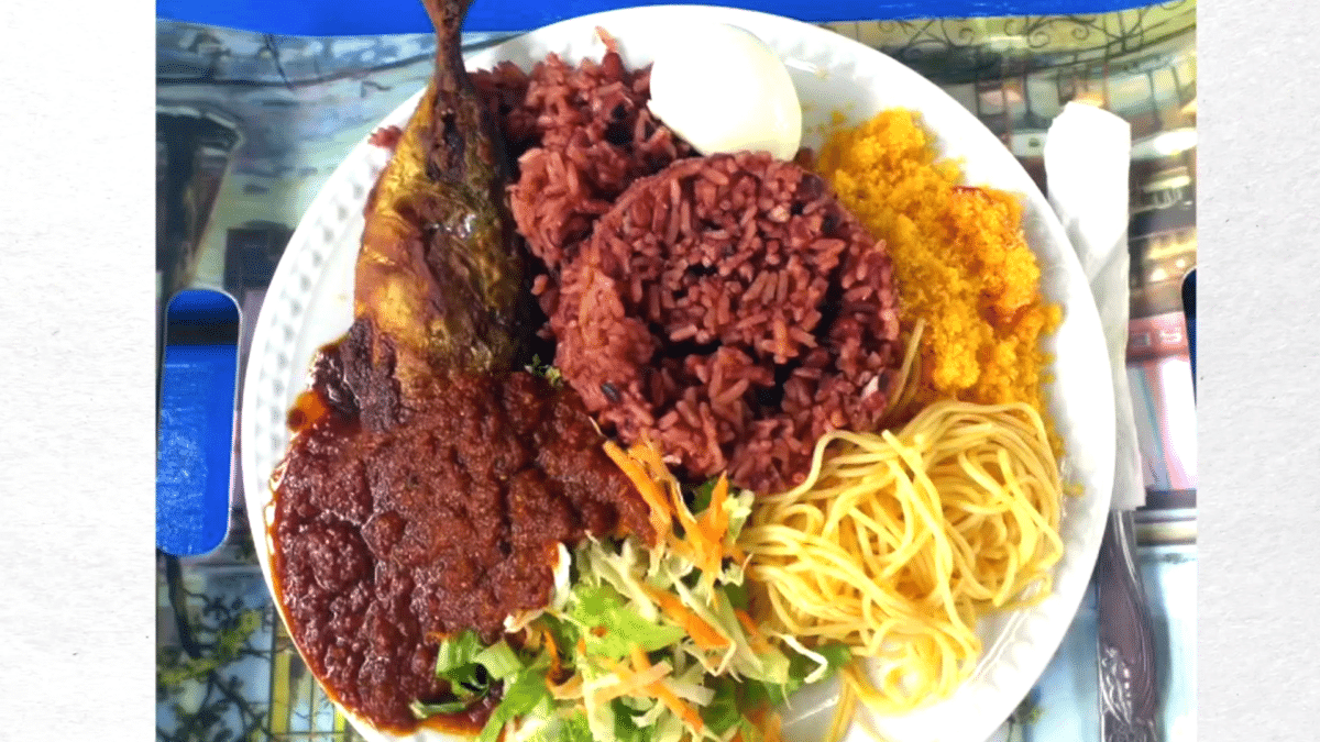 Plate of food served in Ghana, Maximum Impact Travel