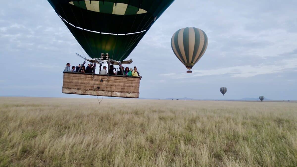 A hot air balloon ride in Tanzania with Maximum Impact Travel